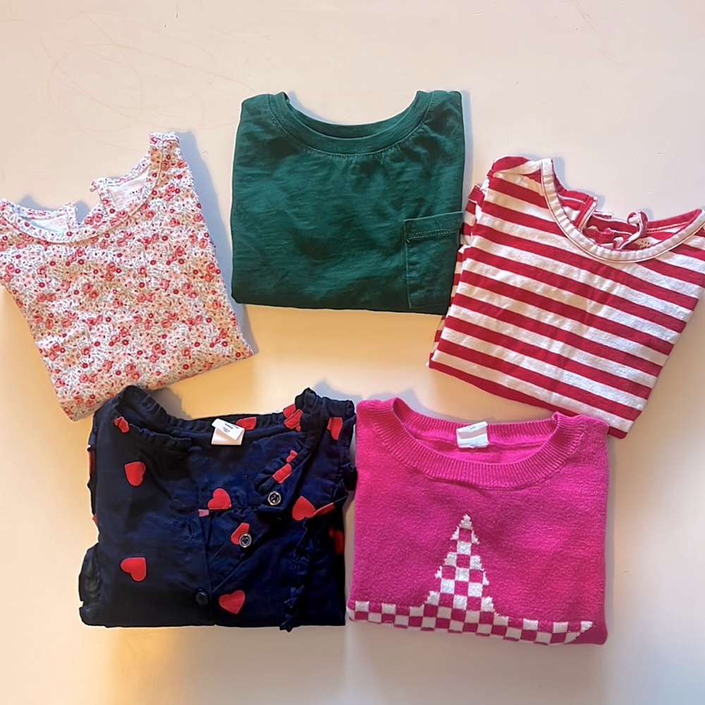 Lot of 5 Gap Girls Long Sleeved Tops, Size 18-24 Months